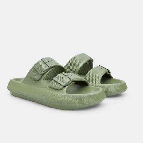 Zapatillas de plataforma de hombre con tiras, Khaki Zapatillas de plataforma de hombre con tiras, Khaki